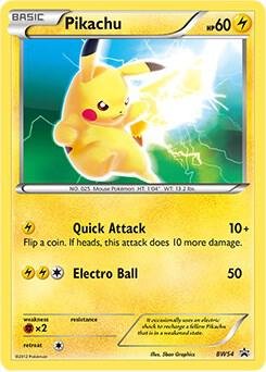 Pikachu BW54 Normal Black and White Promos Pikachu BW54 Normal Black and White Promos