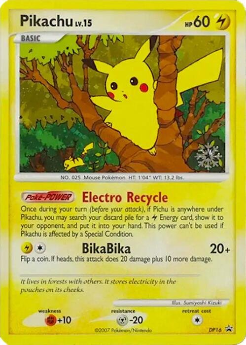 Pikachu DP16 Holofoil Countdown Calendar Promos Pikachu DP16 Holofoil Countdown Calendar Promos