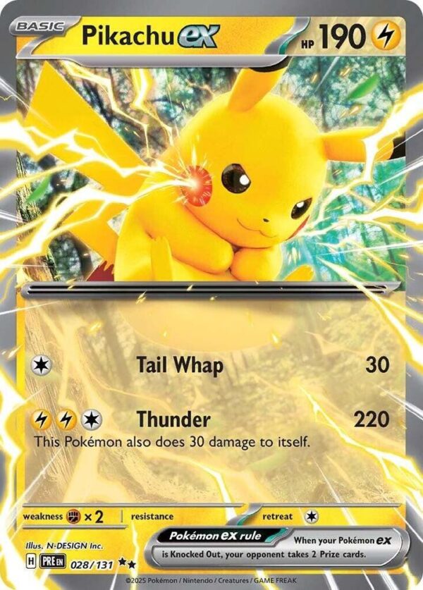 Pikachu ex 028/131 Holofoil SV: Prismatic Evolutions