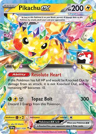 Pikachu ex 057/191 Holofoil Prize Pack Series Cards