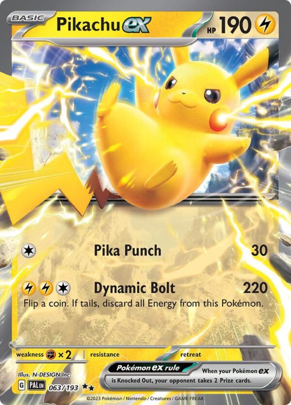 Pikachu ex 063/193 Holofoil SV02: Paldea Evolved