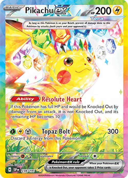 Pikachu ex 238/191 Holofoil SV08: Surging Sparks Pikachu ex 238/191 Holofoil SV08: Surging Sparks