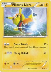 Pikachu Libre (14 Non-Holo) 14/30 Normal XY Trainer Kit: Pikachu Libre & Suicune