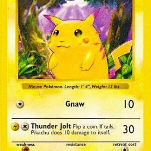 Pikachu (Red Cheeks) 058/102 Unlimited Base Set (Shadowless)