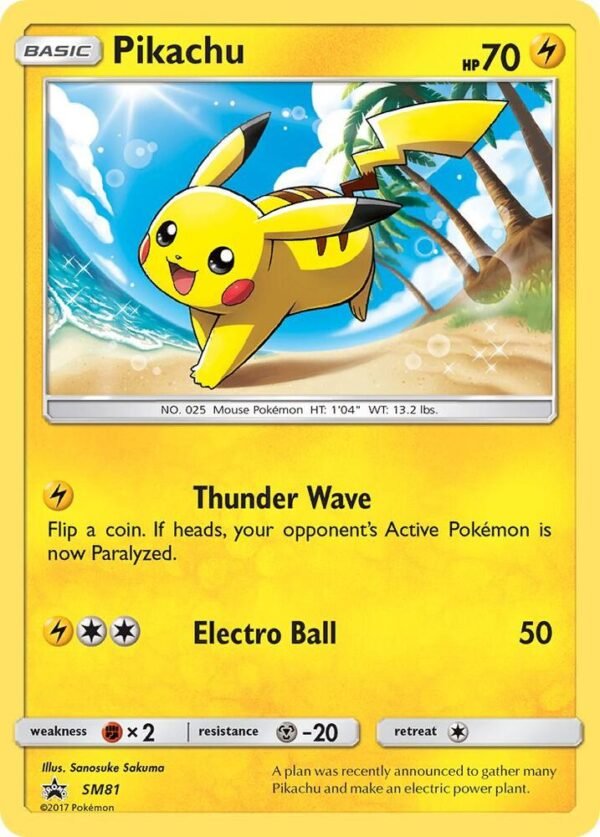 Pikachu SM81 Holofoil SM Promos Pikachu SM81 Holofoil SM Promos