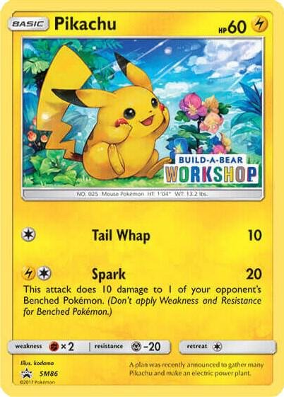 Pikachu SM86 (Build-A-Bear Workshop Exclusive) Normal Miscellaneous Cards & Products Pikachu SM86 (Build-A-Bear Workshop Exclusive) Normal Miscellaneous Cards & Products