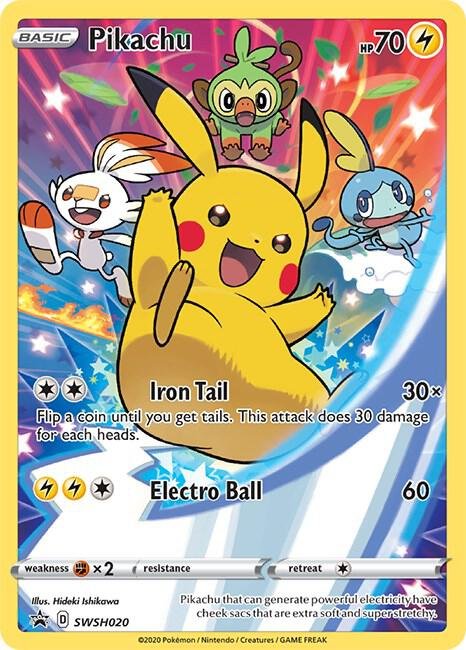 Pikachu SWSH020 Holofoil SWSH: Sword & Shield Promo Cards