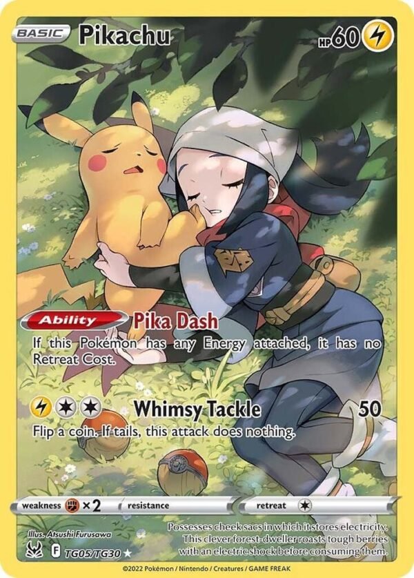 Pikachu TG05/TG30 Holofoil SWSH11: Lost Origin Trainer Gallery Pikachu TG05/TG30 Holofoil SWSH11: Lost Origin Trainer Gallery