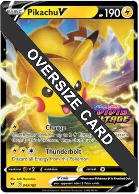 Pikachu V 043/185 (Vivid Voltage Stamped) Holofoil Jumbo Cards Pikachu V 043/185 (Vivid Voltage Stamped) Holofoil Jumbo Cards