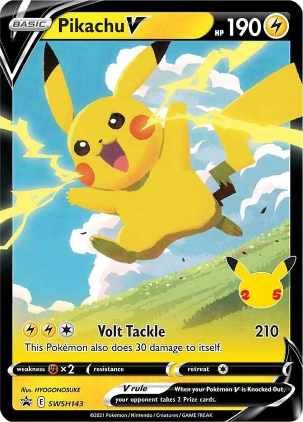Pikachu V SWSH143 Holofoil SWSH: Sword & Shield Promo Cards Pikachu V SWSH143 Holofoil SWSH: Sword & Shield Promo Cards