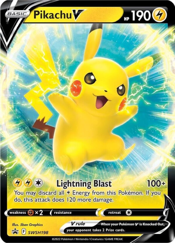 Pikachu V SWSH198 Holofoil SWSH: Sword & Shield Promo Cards