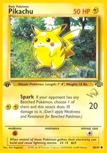 Pikachu [W Stamped] | 60/64 | Normal | WoTC Promo