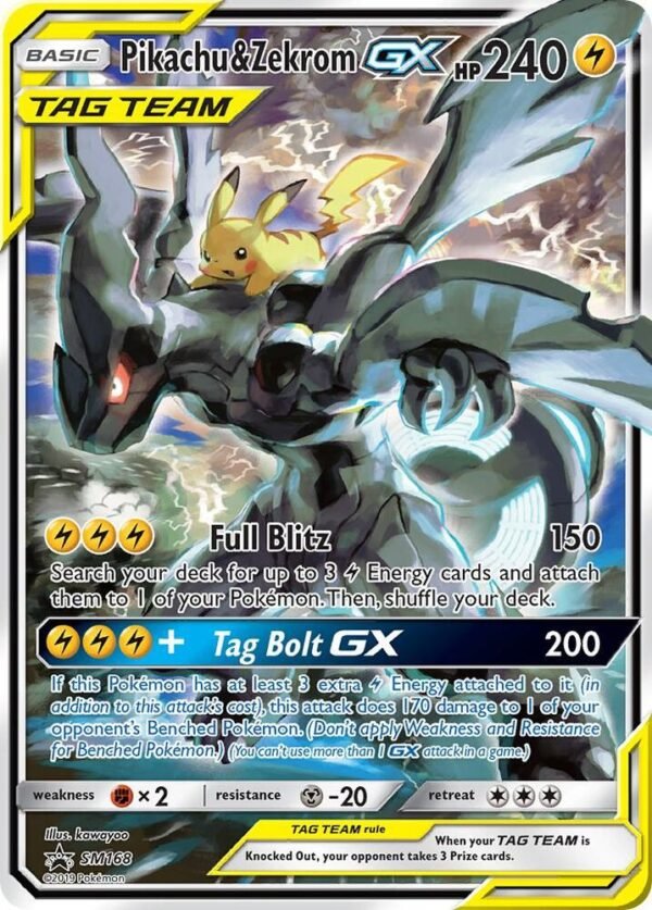 Pikachu & Zekrom GX SM168 Holofoil SM Promos