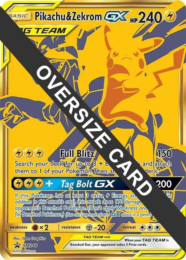 Pikachu & Zekrom GX SM248 Holofoil Jumbo Cards