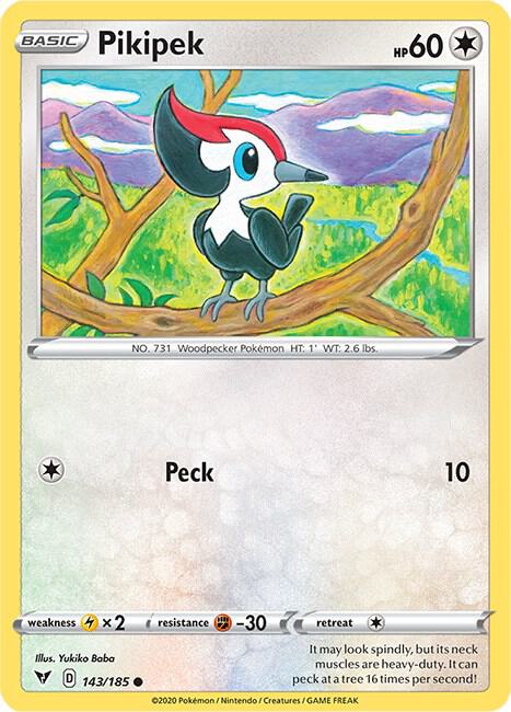 Pikipek 143/185 Reverse Holofoil SWSH04: Vivid Voltage