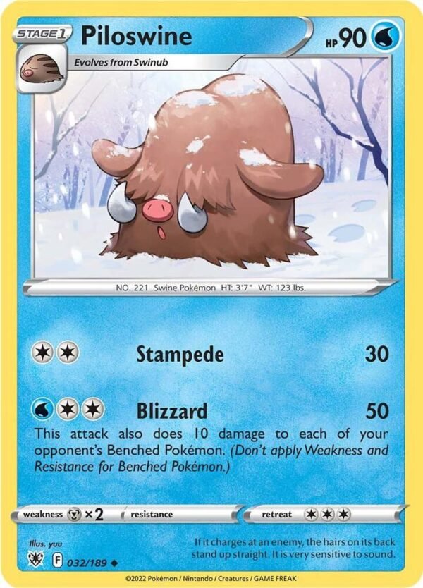 Piloswine 032/189 Normal SWSH10: Astral Radiance