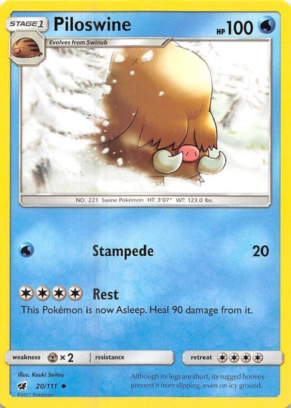 Piloswine 20/111 Normal SM – Crimson Invasion