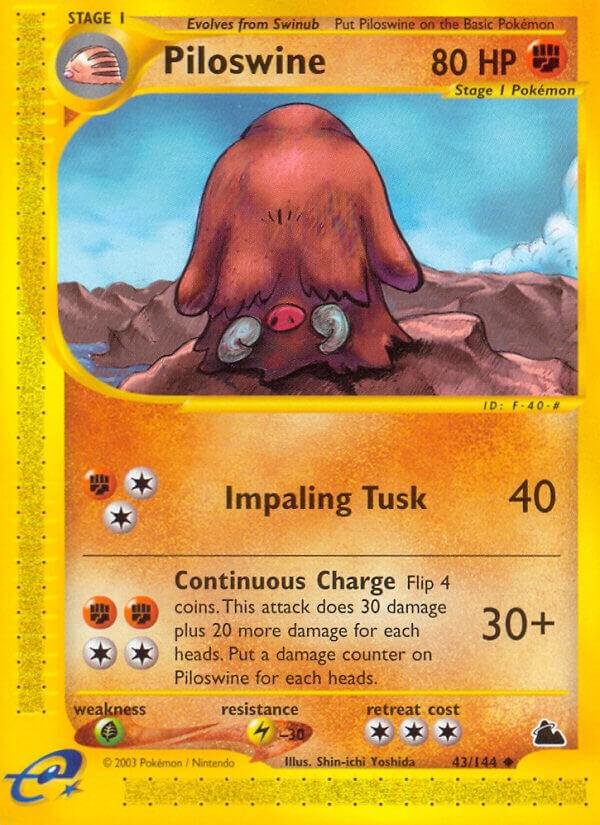 Piloswine (43) 043/144 Reverse Holofoil Skyridge Piloswine (43) 043/144 Reverse Holofoil Skyridge