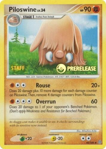 Piloswine 46/100 (Prerelease) [Staff] Normal Nintendo Promos