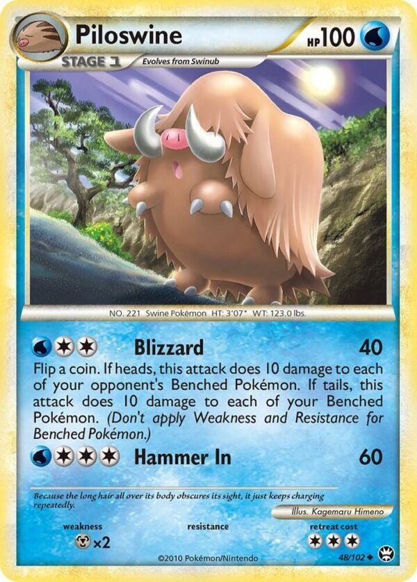 Piloswine 48/102 Reverse Holofoil Triumphant Piloswine 48/102 Reverse Holofoil Triumphant