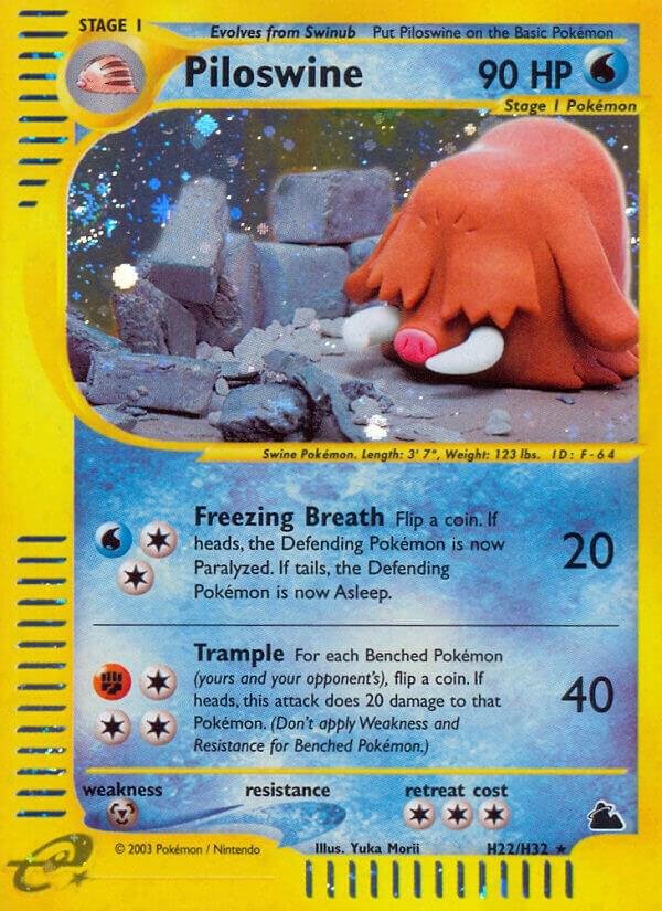 Piloswine (H22) H22/H32 Holofoil Skyridge