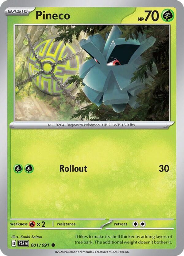 Pineco 001/091 Normal SV: Paldean Fates
