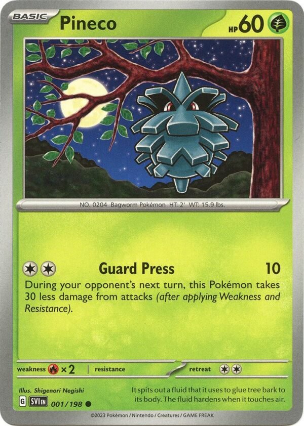 Pineco 001/198 Normal SV01: Scarlet & Violet Base Set Pineco 001/198 Normal SV01: Scarlet & Violet Base Set
