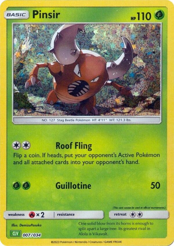 Pinsir 007/034 Holofoil Trading Card Game Classic