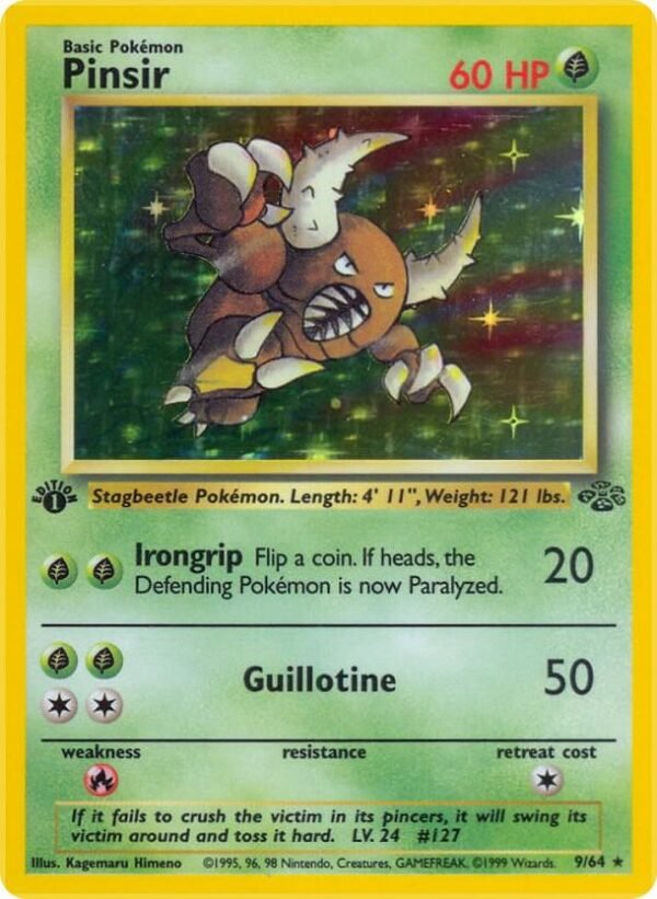 Pinsir (9) 09/64 1st Edition Holofoil Jungle Pinsir (9) 09/64 1st Edition Holofoil Jungle