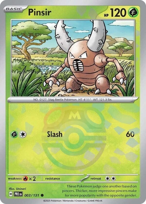 Pinsir (Master Ball Pattern) 003/131 Holofoil SV: Prismatic Evolutions Pinsir (Master Ball Pattern) 003/131 Holofoil SV: Prismatic Evolutions