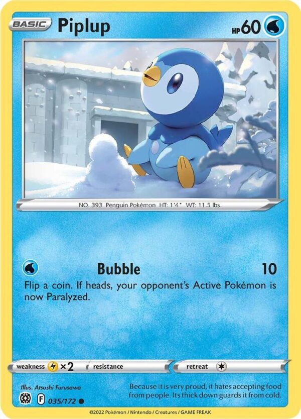 Piplup 035/172 Normal SWSH09: Brilliant Stars Piplup 035/172 Normal SWSH09: Brilliant Stars