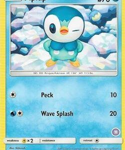 Piplup (11) 32/156 Normal SM Trainer Kit: Alolan Sandslash & Alolan Ninetales
