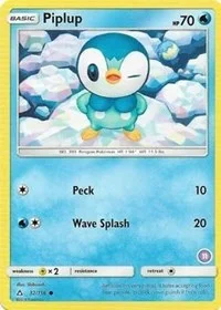 Piplup (11) | 32/156 | Normal | SM Trainer Kit: Alolan Sandslash & Alolan Ninetales