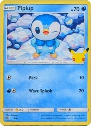 Piplup 20/25 020/025 Normal McDonald’s 25th Anniversary Promos Piplup 20/25 020/025 Normal McDonald’s 25th Anniversary Promos