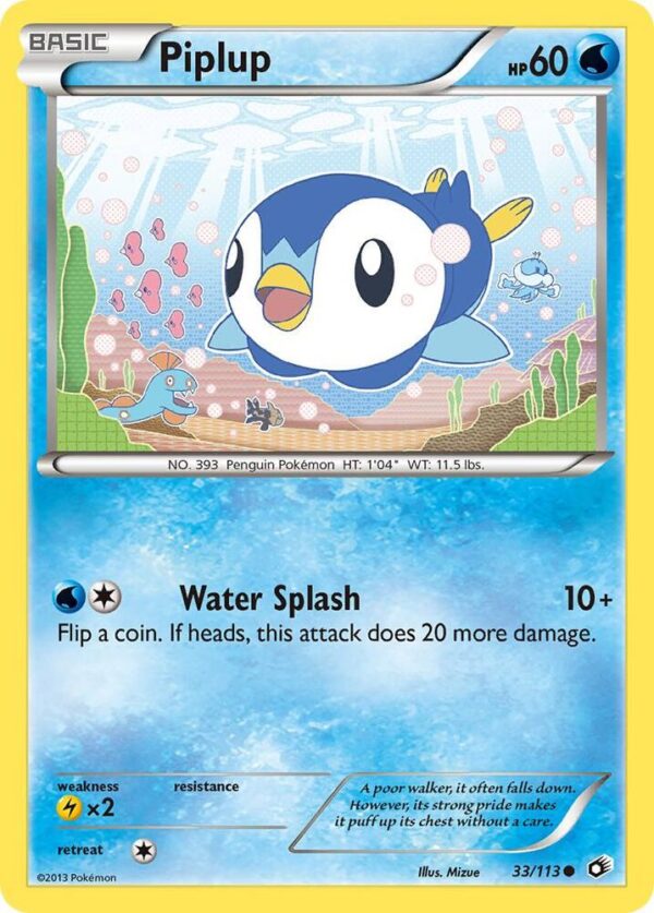 Piplup 33/113 Reverse Holofoil Legendary Treasures