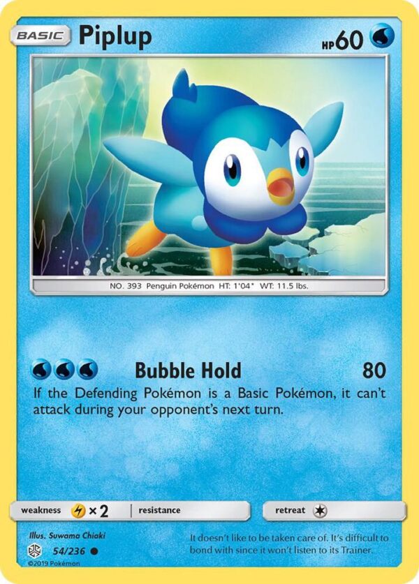 Piplup 54/236 Reverse Holofoil SM – Cosmic Eclipse