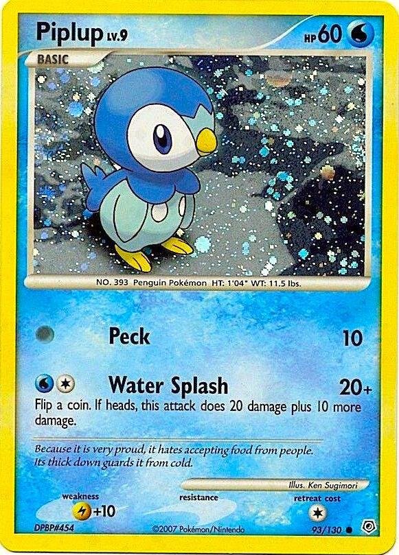Piplup 93/130 (Cosmos Holo) 093/130 Holofoil Miscellaneous Cards & Products Piplup 93/130 (Cosmos Holo) 093/130 Holofoil Miscellaneous Cards & Products