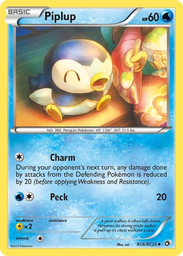 Piplup RC6/RC25 Holofoil Legendary Treasures: Radiant Collection Piplup RC6/RC25 Holofoil Legendary Treasures: Radiant Collection