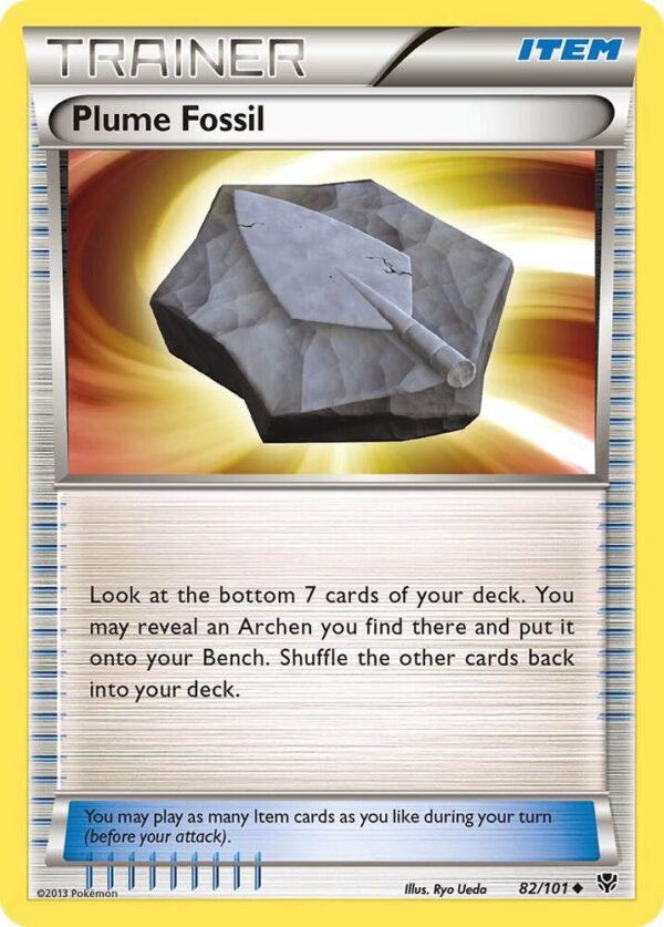 Plume Fossil 82/101 Reverse Holofoil Plasma Blast