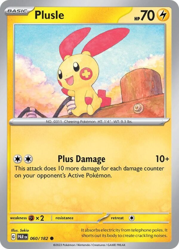 Plusle 060/182 Reverse Holofoil SV04: Paradox Rift Plusle 060/182 Reverse Holofoil SV04: Paradox Rift