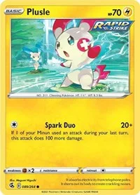 Plusle | 089/264 | Normal | SWSH08: Fusion Strike Plusle | 089/264 | Normal | SWSH08: Fusion Strike