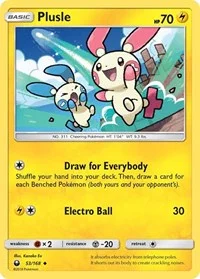 Plusle | 53/168 | Normal | SM - Celestial Storm