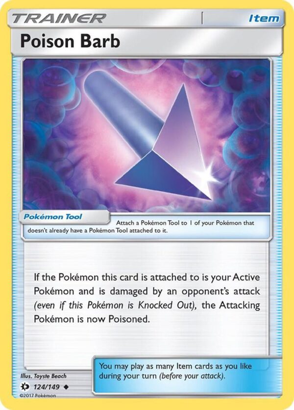 Poison Barb 124/149 Normal SM Base Set Poison Barb 124/149 Normal SM Base Set