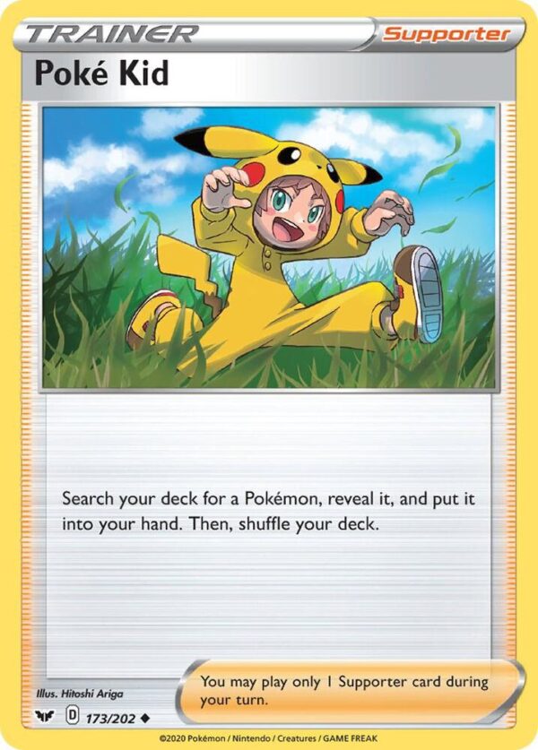 Poke Kid 173/202 Reverse Holofoil SWSH01: Sword & Shield Base Set Poke Kid 173/202 Reverse Holofoil SWSH01: Sword & Shield Base Set