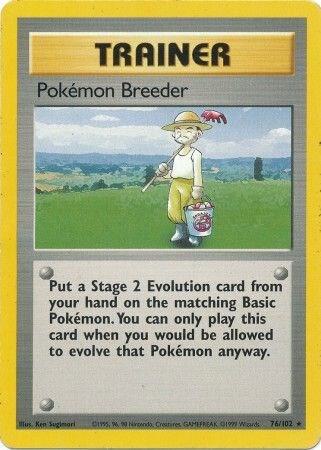 Pokemon Breeder 076/102 Normal Base Set Pokemon Breeder 076/102 Normal Base Set