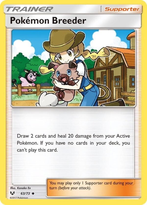 Pokemon Breeder 63/73 Reverse Holofoil Shining Legends Pokemon Breeder 63/73 Reverse Holofoil Shining Legends