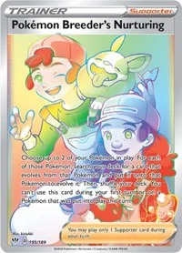 Pokemon Breeder's Nurturing (Secret) | 195/189 | Holofoil | SWSH03: Darkness Ablaze