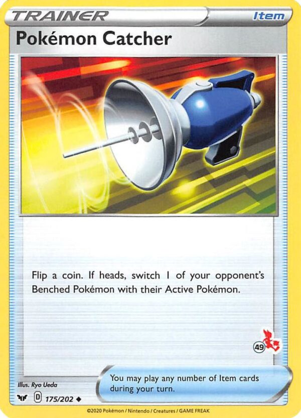 Pokemon Catcher 175/202 (#49 Cinderace Stamped) Normal Battle Academy 2022