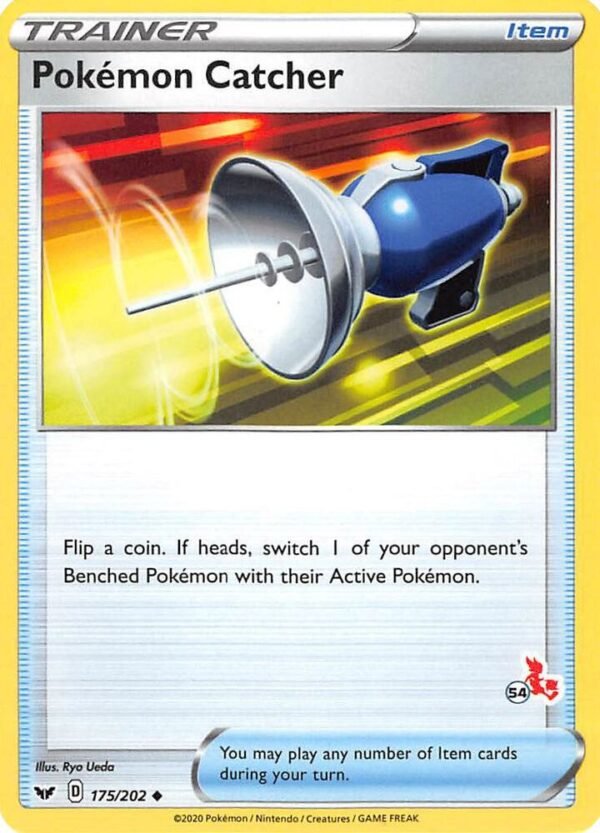 Pokemon Catcher 175/202 (#54 Cinderace Stamped) Normal Battle Academy 2022 Pokemon Catcher 175/202 (#54 Cinderace Stamped) Normal Battle Academy 2022