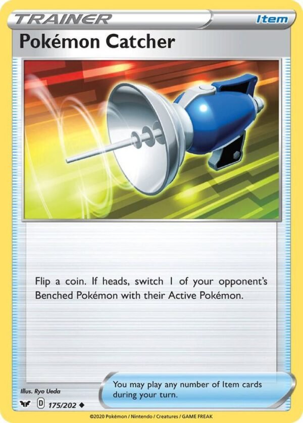 Pokemon Catcher 175/202 Reverse Holofoil SWSH01: Sword & Shield Base Set Pokemon Catcher 175/202 Reverse Holofoil SWSH01: Sword & Shield Base Set